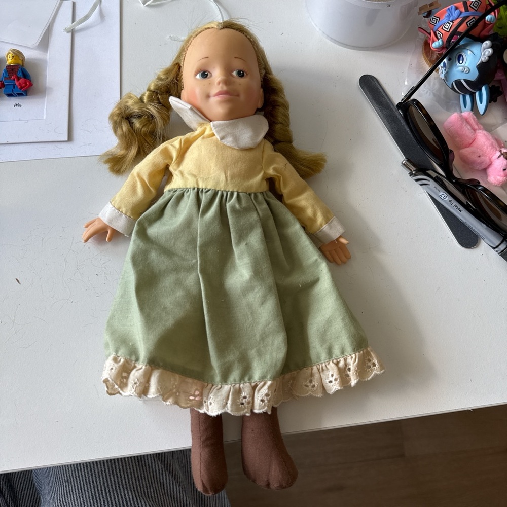 Cloth Doll with Brown Boots.  Little House on the Prairie.  1978